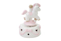 Bomboniera Cavalluccio Carillon in porcellana bianco e rosa | Rohome | Rohome