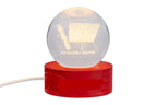 Bomboniera Lampada tonda laurea usb in vetro con scritta | Rohome | Rohome