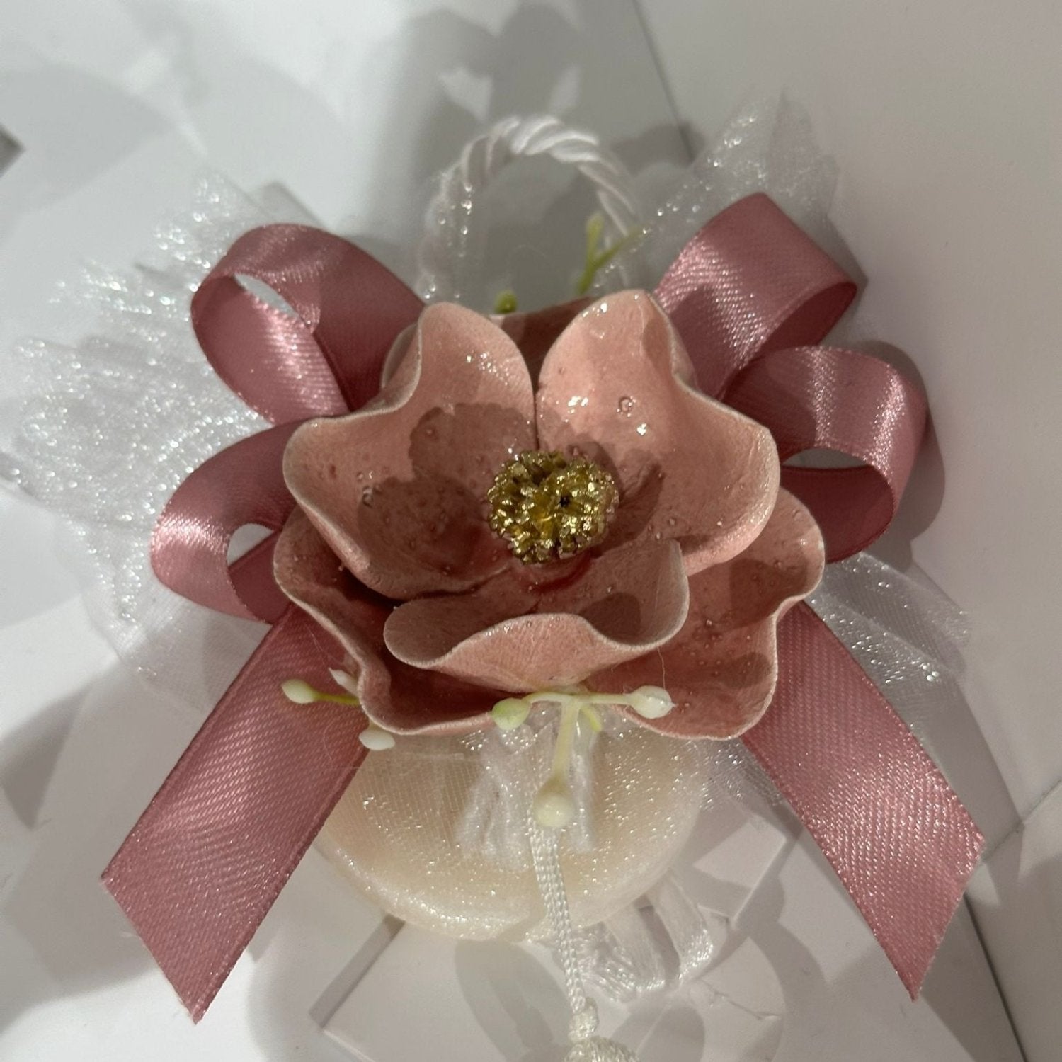 Bomboniera Saponetta piccola con peonia | Rohome | Rohome