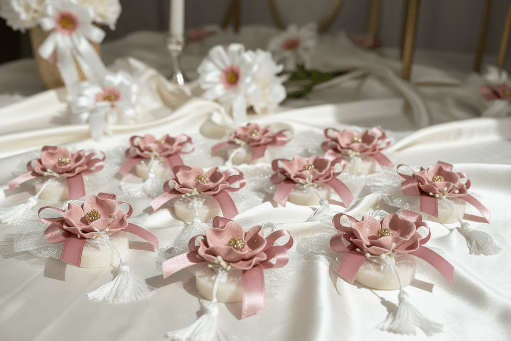 Bomboniera Saponetta piccola con peonia | Rohome | Rohome