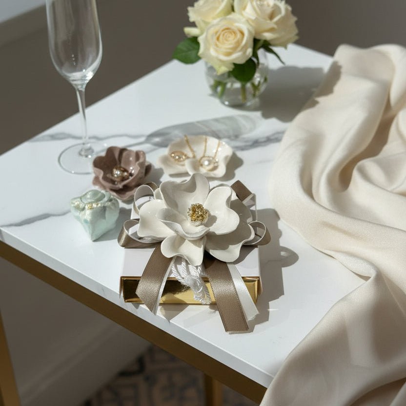 Bomboniera scatola porta confetti con peonia grande | Rohome | Rohome
