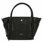Borsa Thun Intreccio in ecopelle, nera, piccola | Rohome - Rohome