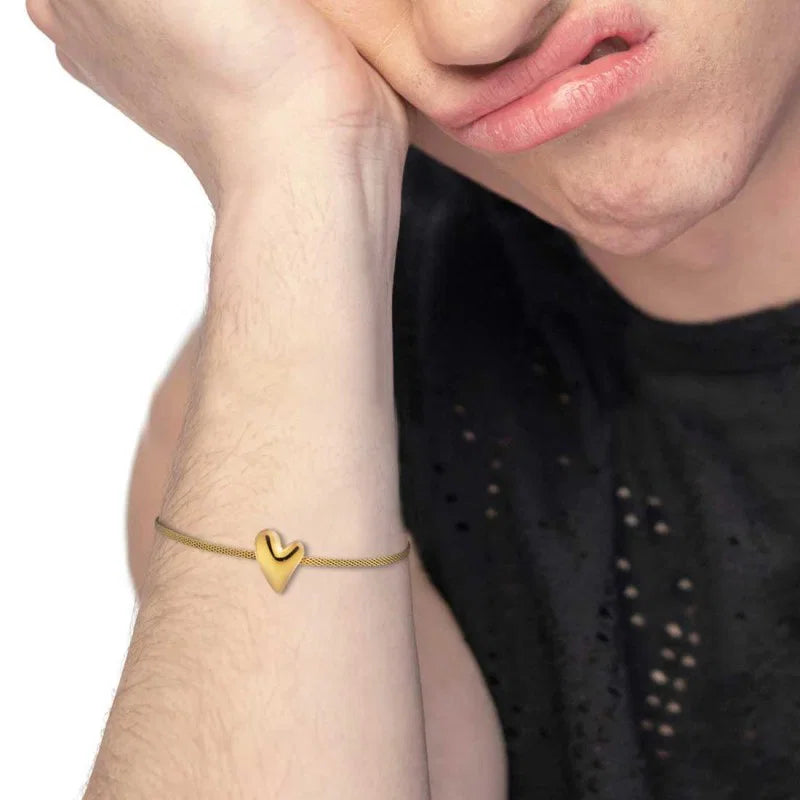Marlù - Bracciale Catena oro con Cuore Irregolare | Rohome