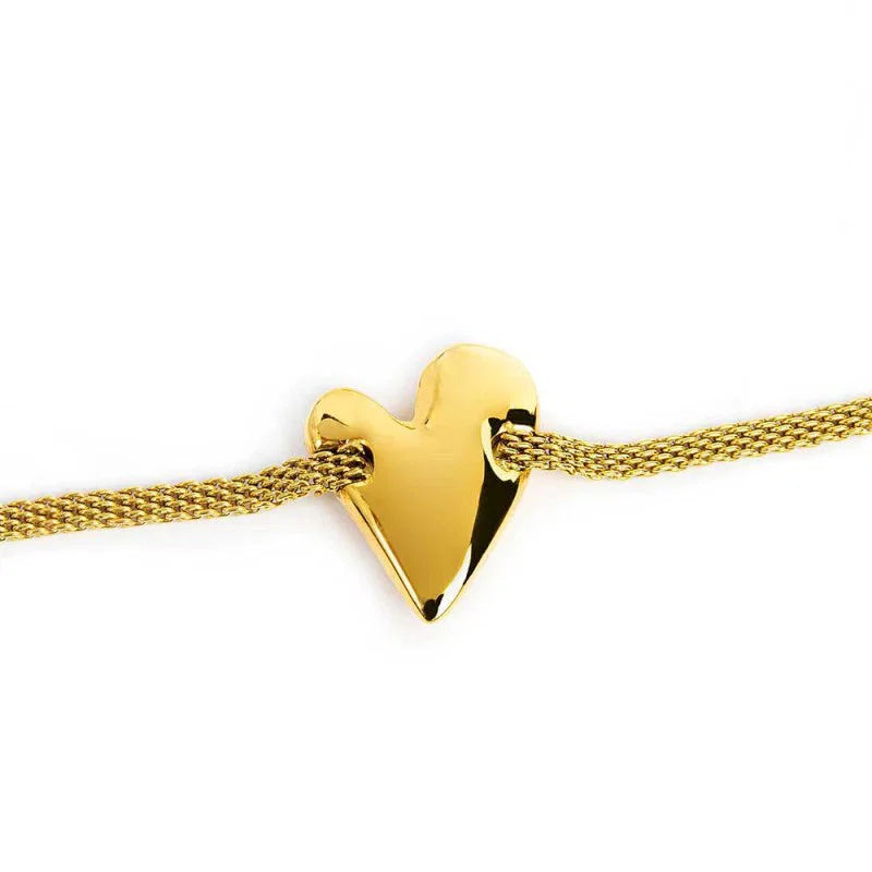 Marlù - Bracciale Catena oro con Cuore Irregolare | Rohome