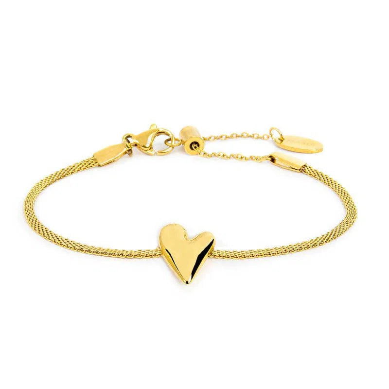 Marlù - Bracciale Catena oro con Cuore Irregolare | Rohome