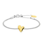 Marlù - Bracciale catena silver mesh con cuore irregolare | Rohome