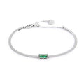 Marlù - Bracciale catena snake con zircone baguette verde | Rohome