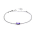 Marlù - Bracciale catena snake con zircone baguette viola | Rohome