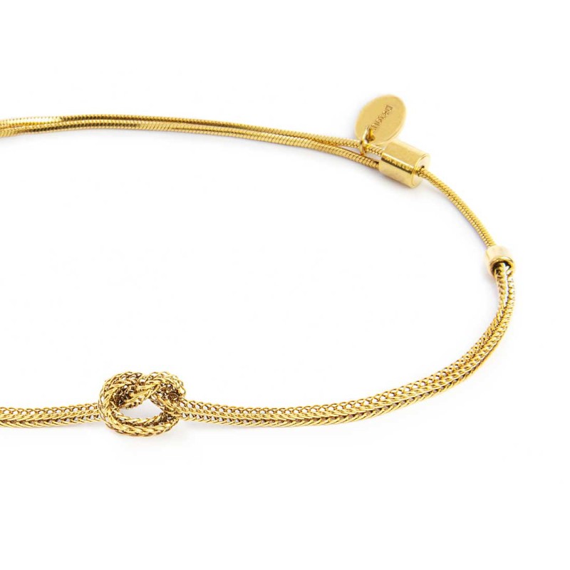 Marlù - Bracciale oro con nodo catena foxtail tg S | Rohome