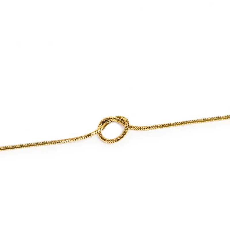 Marlù - Collana regolabile con nodo catena snake oro| Rohome