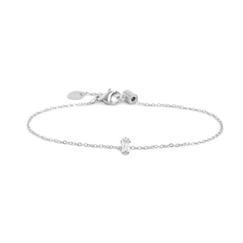 Marlù - Bracciale con zircone baguette trasparente | Rohome