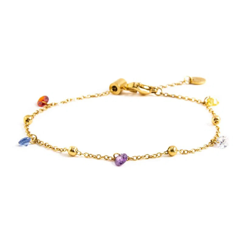 Marlù - Bracciale con zirconi e sfere multicolor | Rohome