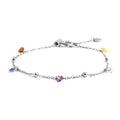 Marlù - Bracciale a Catena con Cross, Zirconi e Sfere in Acciaio | Rohome
