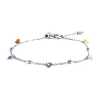 Marlù - Bracciale a Catena con Cross, Zirconi e Sfere in Acciaio | Rohome
