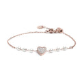 Marlù - Bracciale cuore cristalli con perle rosè | Rohome