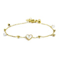 Marlù - Bracciale oro cuore madreperla con sfere e zirconi | Rohome