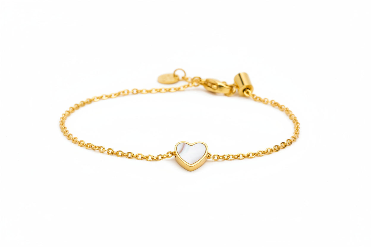 Marlù - Bracciale oro cuore madreperla | Rohome