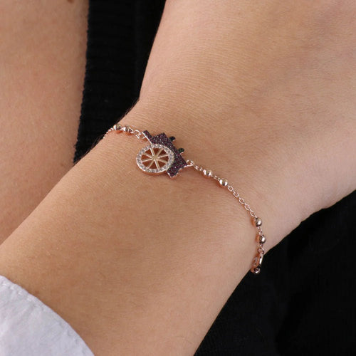 Bracciale in argento con ciondolo carrettino siciliano | Rohome | Rohome