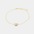 Bracciale in argento con cuore e zirconi multicolor | Rohome | Rohome