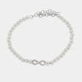 Bracciale in argento con perle di acqua dolce ed infinito | Rohome | Rohome