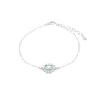 Bracciale in argento con zircone grande azzurro | Rohome | Rohome