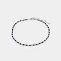 Bracciale in argento con zirconi trasparenti e blu | Rohome | Rohome
