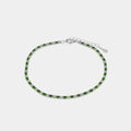 Bracciale in argento con zirconi trasparenti e verdi | Rohome | Rohome
