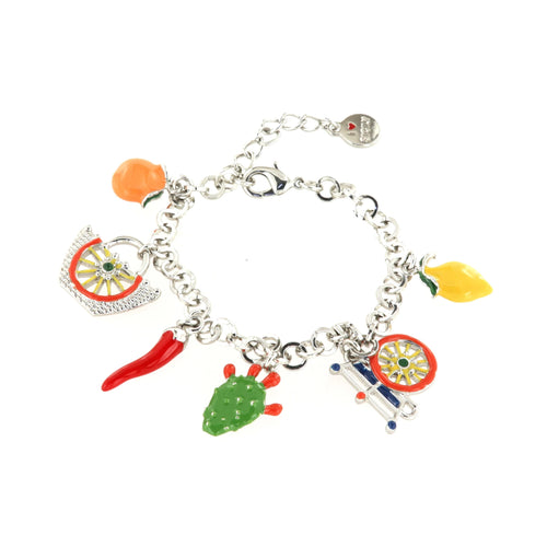 Bracciale in Metallo con charms siciliani | Rohome | Rohome