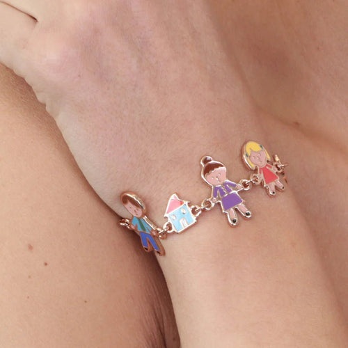 Bracciale in Metallo con ciondoli famiglia 2 | Rohome | Rohome