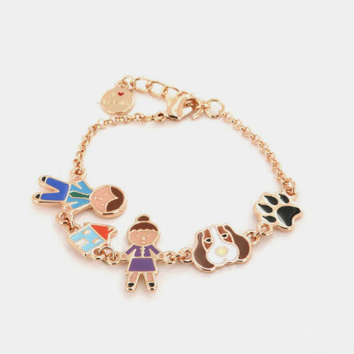 Bracciale in Metallo con ciondoli famiglia 3 | Rohome | Rohome