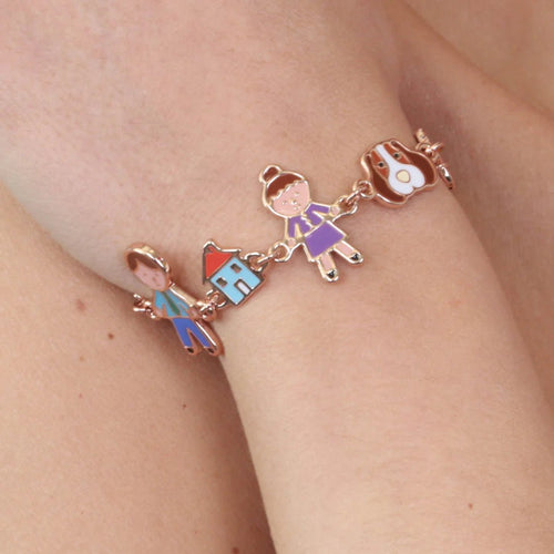 Bracciale in Metallo con ciondoli famiglia 3 | Rohome | Rohome