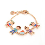 Bracciale in Metallo con ciondoli famiglia 5 | Rohome - Rohome