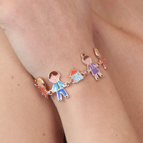 Bracciale in Metallo con ciondoli famiglia 6 | Rohome | Rohome