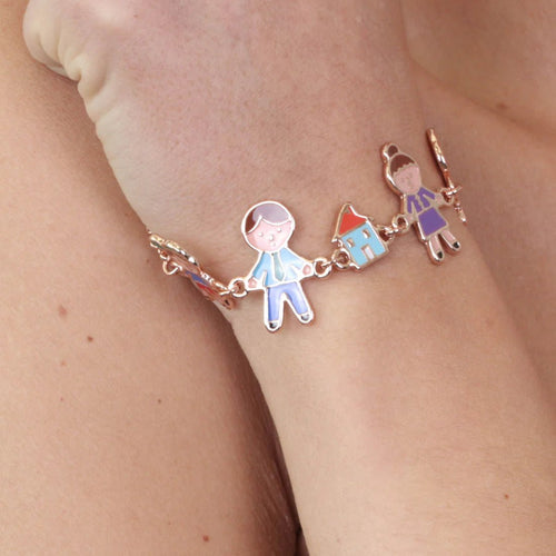 Bracciale in Metallo con ciondoli famiglia | Rohome | Rohome