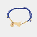 Bracciale in Metallo con cordino blu e charm Sicilia | Rohome | Rohome