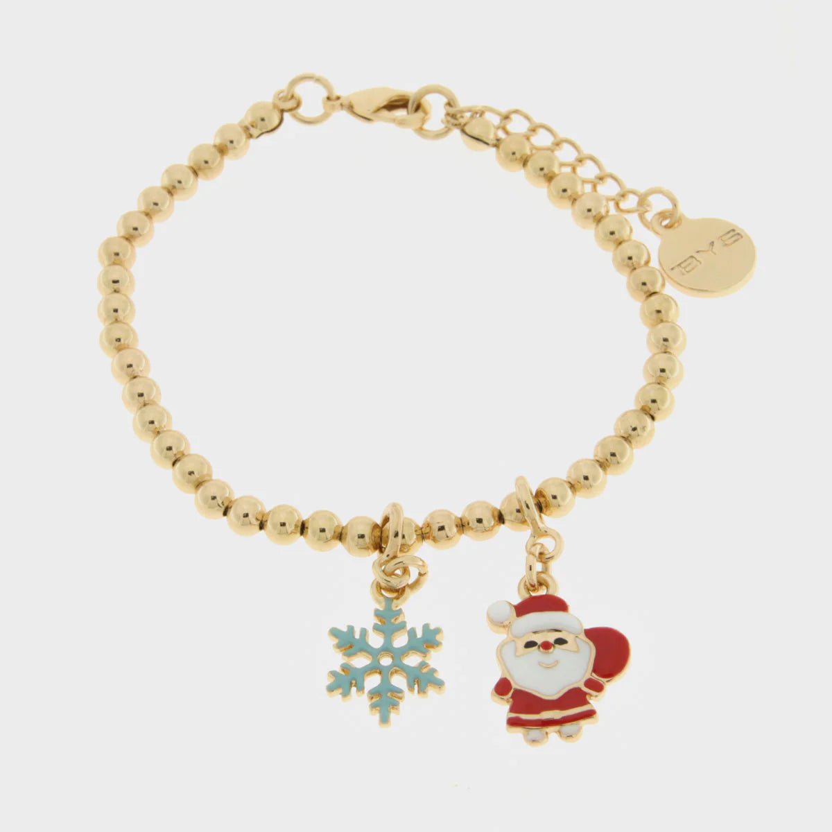 Bracciale in Metallo con fiocco di neve e babbo natale | Rohome | Rohome