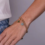 Bracciale in Metallo con fiocco di neve ed albero di natale | Rohome | Rohome
