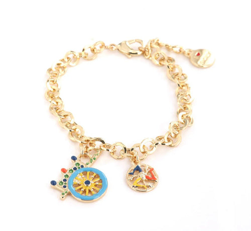 Bracciale in Metallo oro con carretto siciliano | Rohome | Rohome