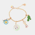 Bracciale in Metallo oro con charm siciliani cannolo | Rohome | Rohome