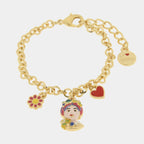 Bracciale in Metallo oro con charm testa di moro donna | Rohome | Rohome