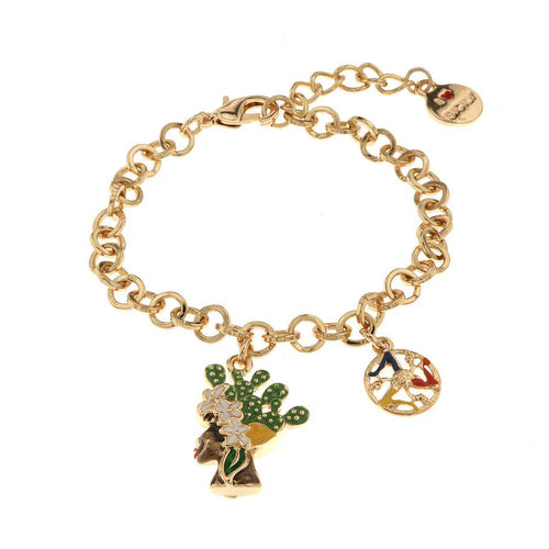 Bracciale in Metallo oro con charm testa di moro donna | Rohome | Rohome