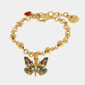 Bracciale in Metallo oro con farfalla e cristalli | Rohome | Rohome