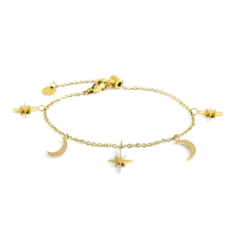 Marlù - Bracciale lune e rosa dei venti pendenti | Rohome