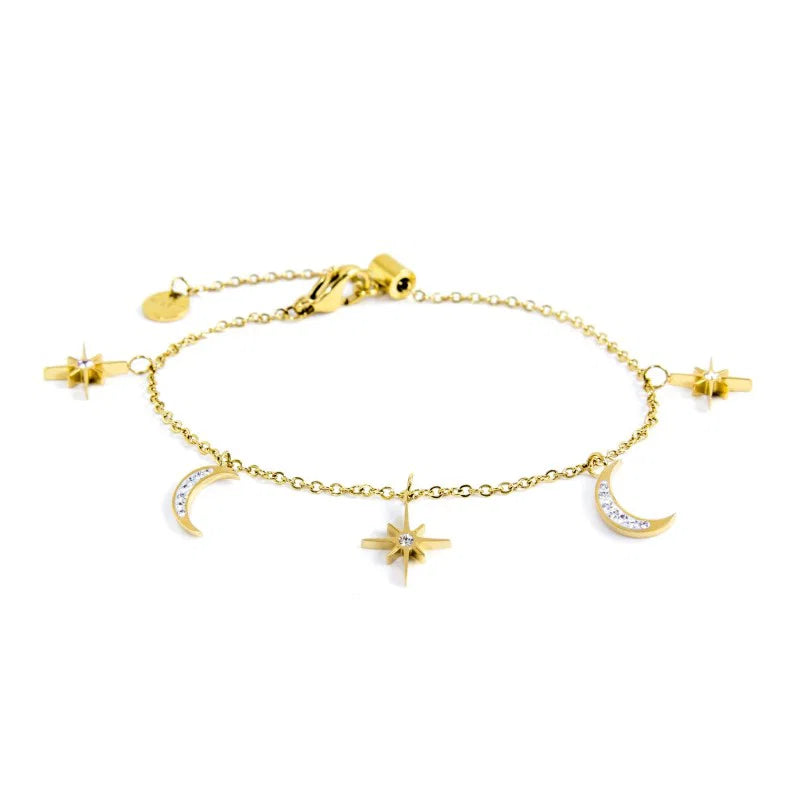Marlù - Bracciale lune e rosa dei venti pendenti | Rohome