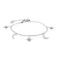 Bracciale lune e rosa dei venti pendenti silver | Rohome