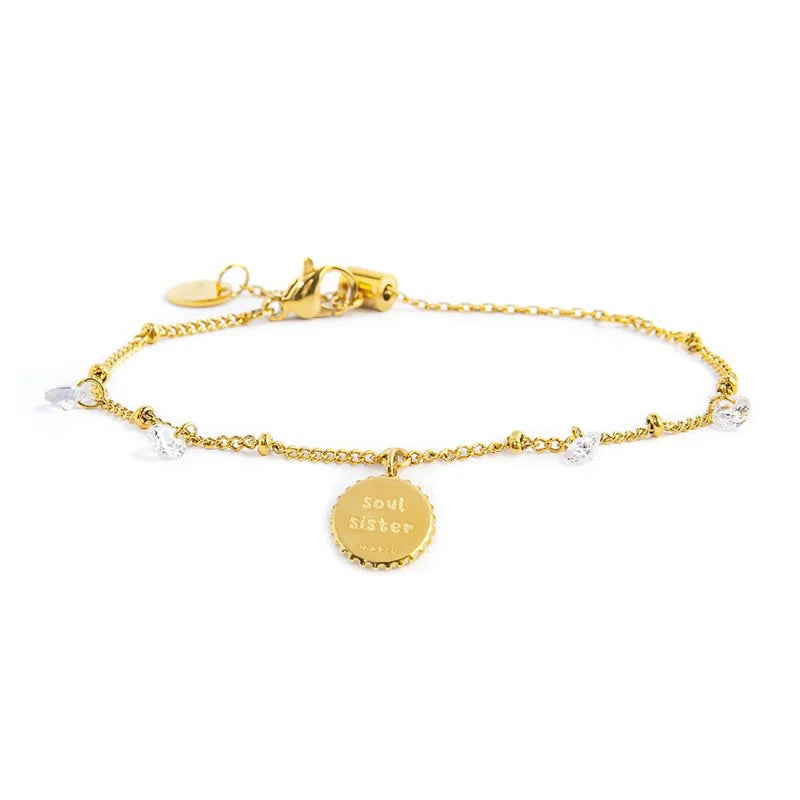 Marlù - Bracciale medaglietta infinito pendente e zirconi | Rohome