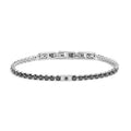 Marlù - Bracciale tennis acciaio zirconi neri 3mm tg s | Rohome