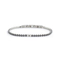Marlù - Bracciale tennis acciaio zirconi neri 3mm tg m | Rohome