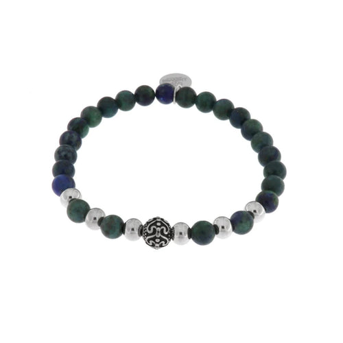 Bracciale Uomo con pietre blu e nere | Rohome | Rohome