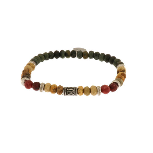 Bracciale Uomo con sfere multicolor ed acciaio | Rohome | Rohome